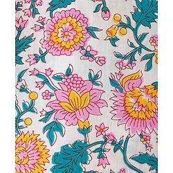 Babyhug Cambric Woven Full Sleeves Kurta Dhoti Set With Floral Print - Pink