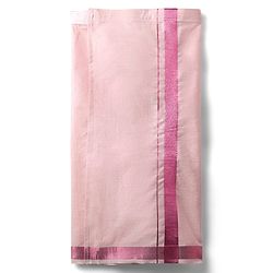 Babyhug Woven Half Sleeves Solid Shirt & Mundu Set - Plum