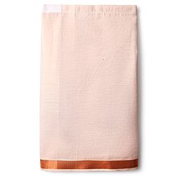 Babyhug Woven Half Sleeves Solid Shirt & Mundu Set - Peach