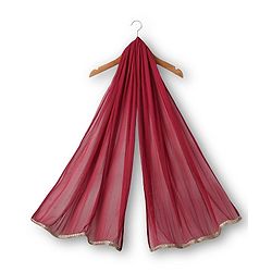 Babyhug Woven Half Sleeves Lehenga Choli With Dupatta Set Embroidery & Sequin - Maroon