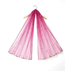 Babyhug Woven Frill Sleeves Choli Lehenga With Dupatta Set & Floral Embroidered - Maroon