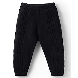 Babyhug Sweater Knit Full Length Solid Colour Woollen Bottom - Black