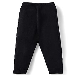 Babyhug Sweater Knit Full Length Solid Colour Woollen Bottom - Black
