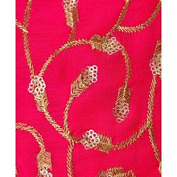 Babyhug Woven Sleeveless Choli Lehenga & Dupatta Set With Sequin Detailing - Green