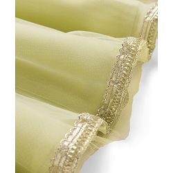 Babyhug Woven Sleeveless Choli Lehenga & Dupatta Set With Sequin Detailing - Green