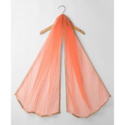 Babyhug Net Woven Sleeveless Choli Lehenga Set with Dupatta & Floral Embroidery - Fuchsia