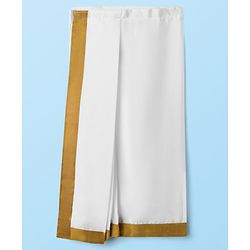 Babyhug Rayon Half Sleeves Solid Color Mundu Set - Yellow