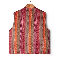 Babyhug Woven Full Sleeves Kurta Pyjama Set With Brocade Jacket - Mustard