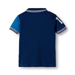 Babyhug Single Jersey Knit Half Sleeves T-Shirt & Shorts Set with Sport Theme Print - Navy Blue & Blue