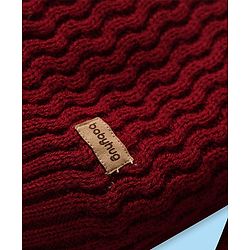 Babyhug Knit Full Sleeves High Neck Henley Style Striped Pullover Sweater With Cable Knit Design  - White