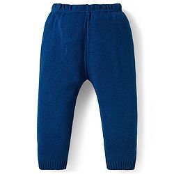 Babyhug Knit Full Sleeves Pullover Sweater Set with Geometry Design - Light Blue & Navy Blue