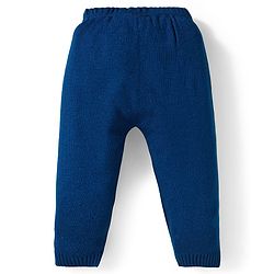 Babyhug Knit Full Sleeves Pullover Sweater Set with Geometry Design - Light Blue & Navy Blue
