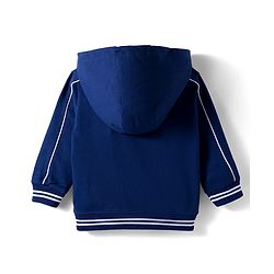 Babyhug Cotton Knit Full Sleeves Hooded Sweatjacket With Champs Embroidery & Kangaroo Pockets - Navy Blue