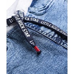 Babyhug Cotton Denim Full Length Washed Jeans With Stretch - Dark Blue