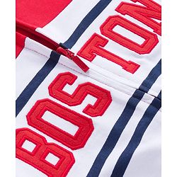 Babyhug Cotton Knit Full Sleeves Hooded Sweatjacket With Boston Embroidery - Multicolor
