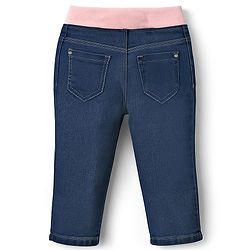 Babyhug Cotton Denim Full Length Washed Jeans With Stretch - Navy Blue