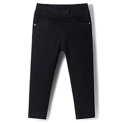 Babyhug Cotton Denim Full Length Washed Jeans With Stretch - Navy Blue