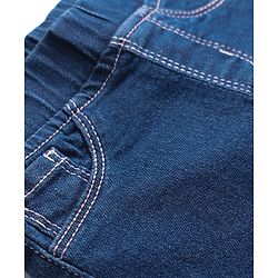 Babyhug Cotton Denim Full Length Washed Jegging With Stretch - Cloud Blue