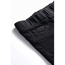 Babyhug Cotton Denim Full Length Washed Jegging With Stretch - Cloud Blue
