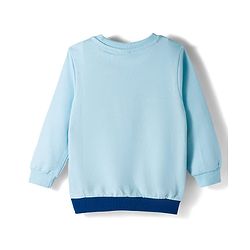 Babyhug Cotton Knit Full Sleeves Sweatshirt With Polar Bear Graphics - Blue