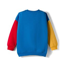 Babyhug Cotton Knit Drop Shoulder Full Sleeves Sweatshirt With Teddy Bear Graphics - Multicolor