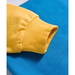 Babyhug Cotton Knit Drop Shoulder Full Sleeves Sweatshirt With Teddy Bear Graphics - Multicolor