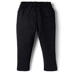 Babyhug Cotton Denim Full Length Jeans With Stretch - Navy Blue