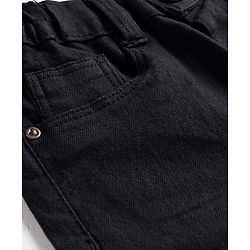 Babyhug Cotton Denim Full Length Jeans With Stretch - Navy Blue