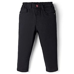 Babyhug Cotton Denim Full Length Jeans With Stretch - Navy Blue