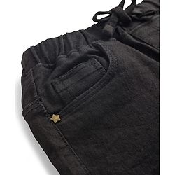 Babyhug Cotton Denim Full Length  Washed Jeans With Stretch - Navy Blue
