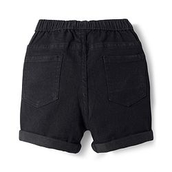 Babyhug Denim Mid Thigh Washed Shorts With Stretch - Light Blue