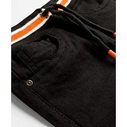 Babyhug Denim Full Length Washed Jogger - Navy Blue