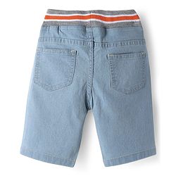 Babyhug Cotton Denim Knee Length Washed Jamaican - Navy Blue
