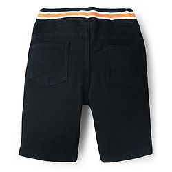 Babyhug Cotton Denim Knee Length Washed Jamaican - Navy Blue