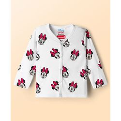 Babyhug Disney Interlock Knit Full Sleeves Jhablas With Minnie Mouse Print Pack Of 3 - Navy Blue Red & White