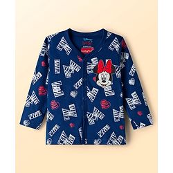 Babyhug Disney Interlock Knit Full Sleeves Jhablas With Minnie Mouse Print Pack Of 3 - Navy Blue Red & White