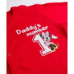 Babyhug Disney Interlock Knit Full Sleeves Jhablas With Minnie Mouse Print Pack Of 3 - Navy Blue Red & White