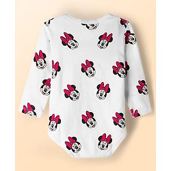 Babyhug Disney Inyterlock Knit Full Sleeve Onesies with  Minnie Mouse Graphics Pack of 3 - Red White & Blue