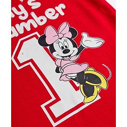 Babyhug Disney Inyterlock Knit Full Sleeve Onesies with  Minnie Mouse Graphics Pack of 3 - Red White & Blue