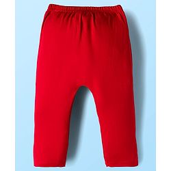 Babyhug Disney Interlock Knit Full Length Diaper Leggings With Minnie Mouse Family Graphics Pack Of 3 - Red Navy Blue & White