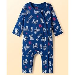 Babyhug Disney Inyterlock Knit Full Sleeves Front Open Rompers with Minnie Mouse Graphics Pack of 3 - Red White & Blue