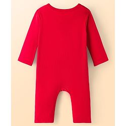 Babyhug Disney Inyterlock Knit Full Sleeves Front Open Rompers with Minnie Mouse Graphics Pack of 3 - Red White & Blue