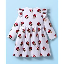 Babyhug Disney Single Jersey Knit Full Sleeves Frock With Minnie Mouse Print Pack Of 2 - Navy Blue & White