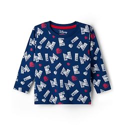 Babyhug Disney Single Jersey Knit Full Sleeves T-Shirts with Minnie Mouse Graphic Pack of 3 - Red Navy Blue & White