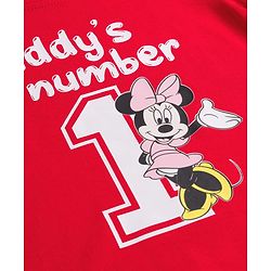 Babyhug Disney Single Jersey Knit Full Sleeves T-Shirts with Minnie Mouse Graphic Pack of 3 - Red Navy Blue & White