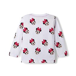 Babyhug Disney Single Jersey Knit Full Sleeves T-Shirts with Minnie Mouse Graphic Pack of 3 - Red Navy Blue & White