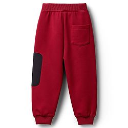 Babyhug Terry Knit Full Length Lounge Pant With Text Print - Red