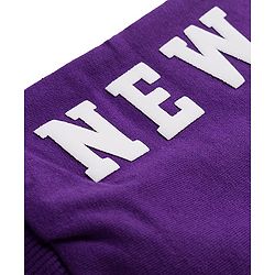 Babyhug French Terry Knit Full Length Lounge Pant With Text Print - Purple