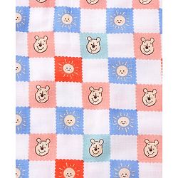 Babyhug Disney 100% Cotton Muslin 3 Layered Baby Blanket Winnie The Pooh Print| Soft Breathable Fabric| Gentle of Baby Skin| Comfortable Warm & Soothing| Machine washable| New Born Gifting Option