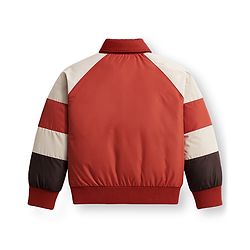 Babyhug Woven Full Raglan Sleeves Hooded Paaded Jacket with Patch Detailing - Brown